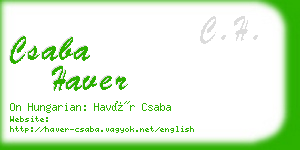 csaba haver business card